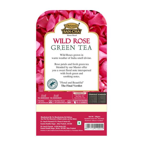 San-Cha Wild Rose Green Tea box